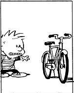 Calvin and his bike